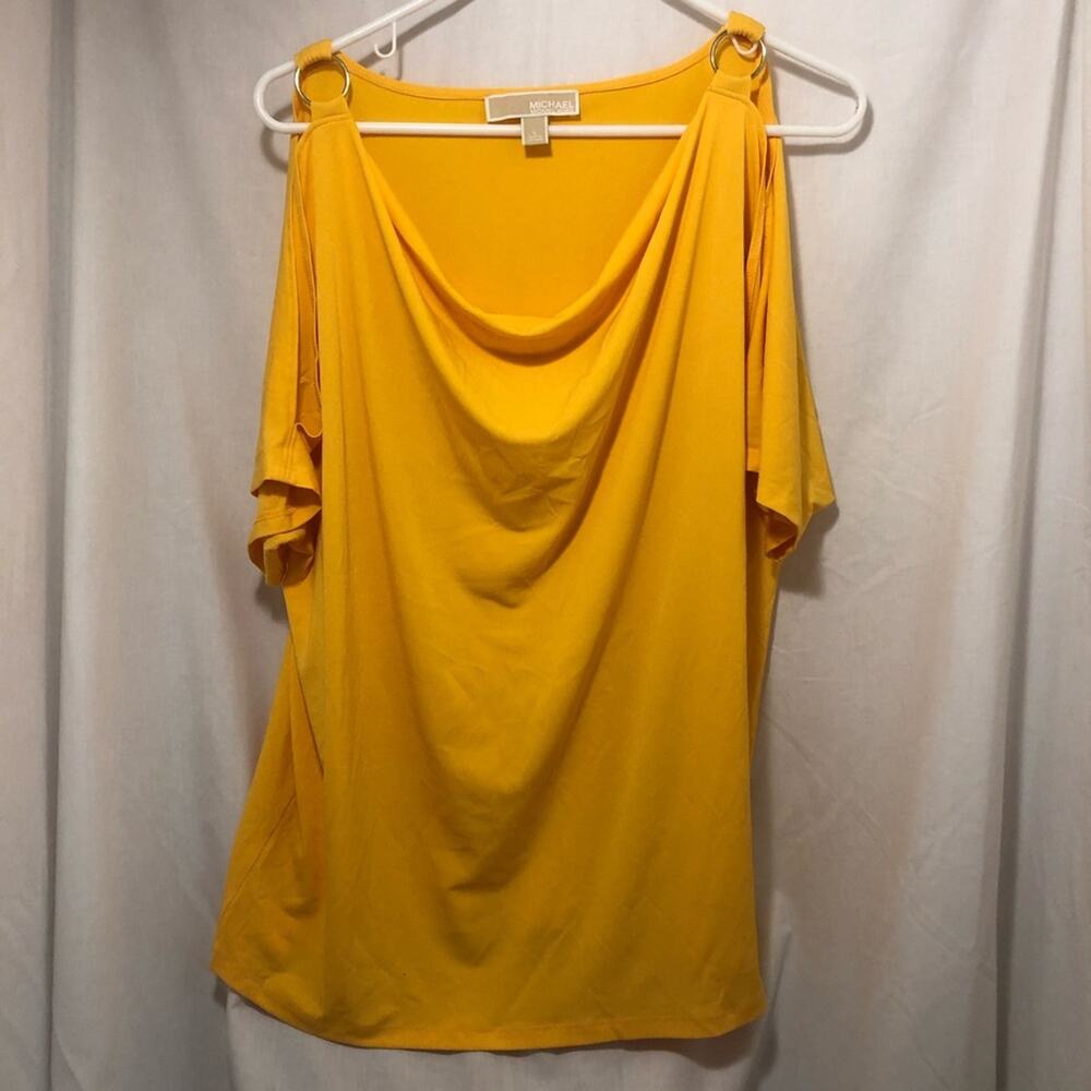 Michael Kors cold shoulder top L Large